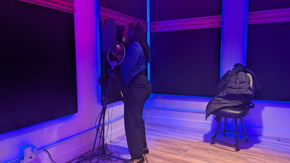 Blue Print Artist - Tesharah is recording vocals for her new collaboration